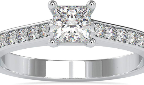 amoissanite solitaire engagement ring